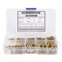 650pcs Brass Eyelet Rivet Set for Leather Grommet Button - M0.9/M1.3/M1.5/M2/M2.5/M3/M4/M5 Sizes