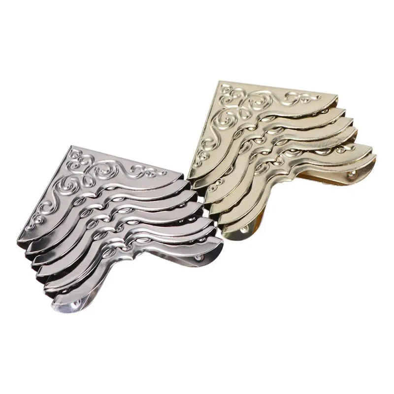 Description Picture 3 of item40 Pcs Practical Iron Corner Protectors Metal Bronze Book Scrapbooking Album Menu Folder Corner Decor DIY Ornament