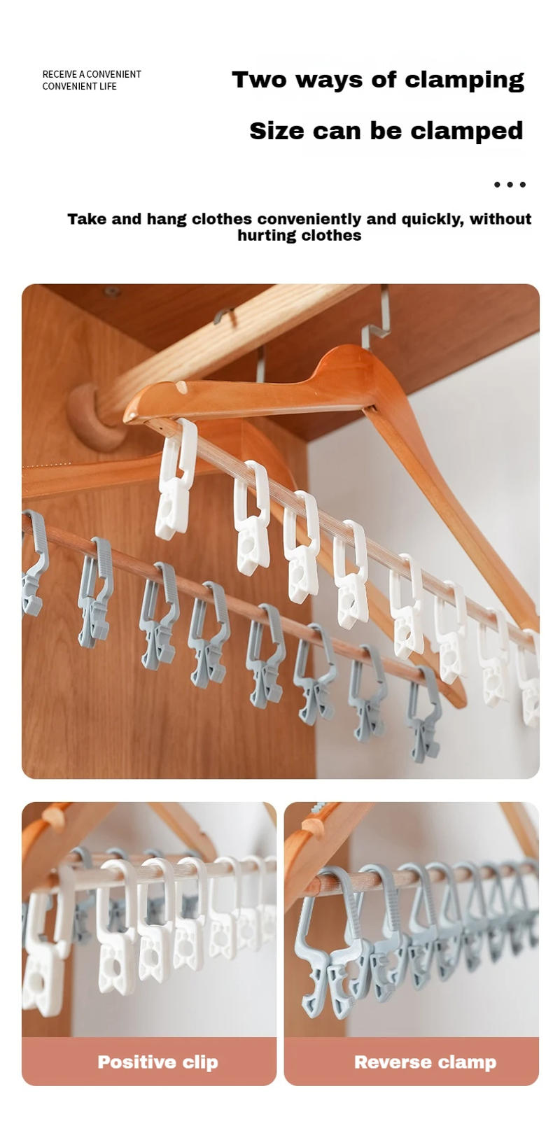 Description Picture 4 of itemPlastic Clips For Clothes Drying, Household Clothes Drying, Socks Windproof Small Fixed Hangers