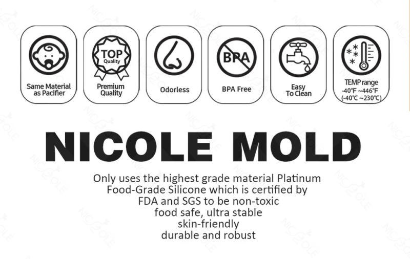 Description Picture 3 of itemNicole 9 Styles Cement Soap Dish Silicone Mold Casting Molds Handmade Self Draining  Concrete Soap Holder Making Drying Tray