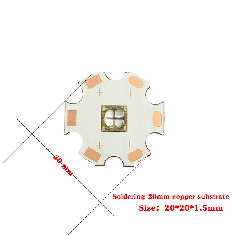 Description Picture 4 of itemUV LED full sky LG led chip led 10w 365nm T6 5050 smd led ceramic beads 45mil*4 chips 385nm 395nm 405nm can be soldered led pcb