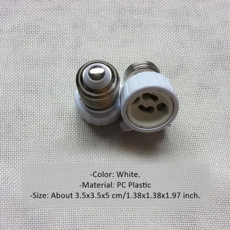 Description Picture 4 of item6 Pcs E27 to GU10 Lamp Holder Adapter Converter Light Bulb Plug Socket Adoaper Plastic