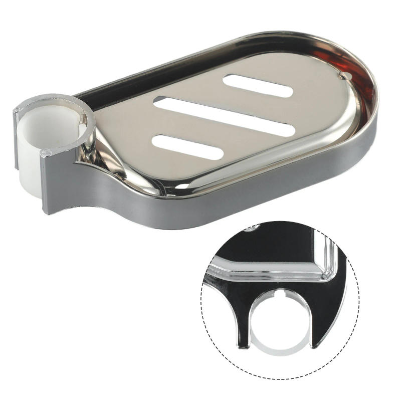 Description Picture 3 of itemNew Silver Soap Box Wall Mounted 1pcs Bathroom Accessories Bathroom Gadget ABS Material Lifting Rain Wall Mounted