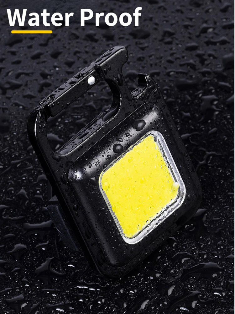 Description Picture 5 of itemUSB Rechargeable Mini COB LED Flashlight Keychain Light With Built-in Battery Outdoor Waterproof Camping Emergency Working Lamp