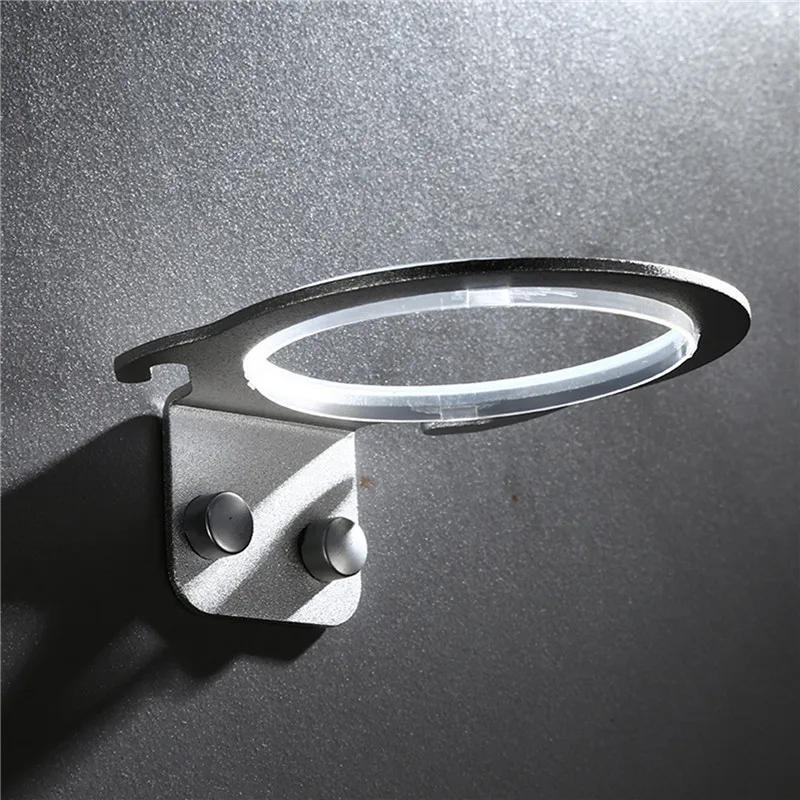 Description Picture 6 of itemSpace Aluminum Wall Mounted Hair Dryer Holder Rack Hanger Home Bathroom Hairdryer Storage Shelf Organizer Hanging Rack 8cm