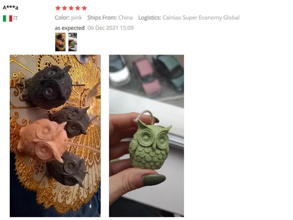 Description Picture 3 of item1pc 3D Owl Candle Mold Silicone Mold for Candle Making DIY Handmade Resin Molds for Plaster Wax Mould Soap Making Cake Kit