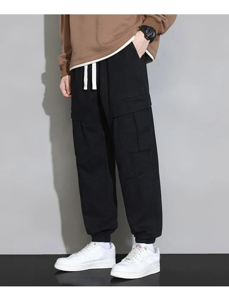 Description Picture 5 of itemSpring Autumn new Khaki work pants men loose casual tide large size men's pants cargo pants men 8XL 7XL 6XL