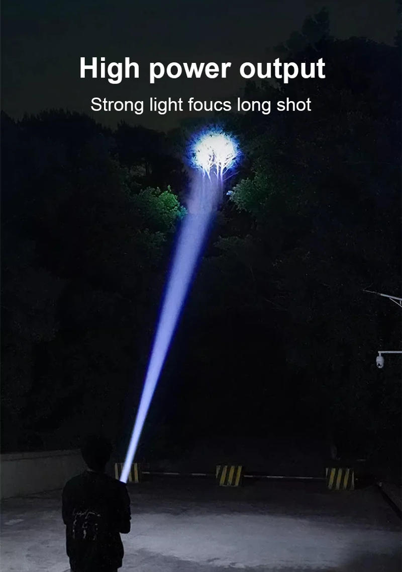 Description Picture 6 of itemHigh Power LED Flashlight Tactical Emergency Spotlight Telescopic Zoom Rechargeable Camping Flashlight Tactical Torch Lantern