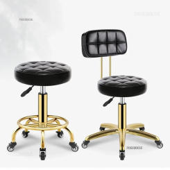Modern Creative Barber Chair for Beauty Salon Rotating Metal Movable Backrest Office Chairs Luxury Salon Chair for Hair Salon