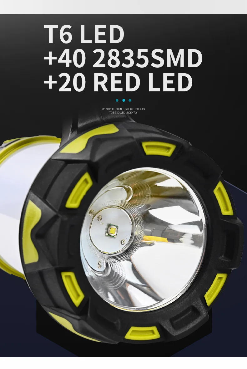 Description Picture 4 of itemCamp Lamp LED Camping Light USB Rechargeable Flashlight Dimmable Spotlight Work Light Waterproof Searchlight Emergency Torch