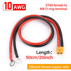 Cable Connector Adapter XT60 to O Ring Eyelet Terminal Plug Connector Cable 10AWG Silicone Wire Charger For RC Lipo Battery