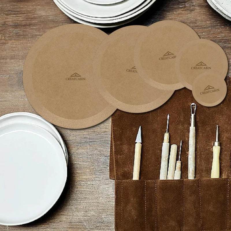 Description Picture 6 of itemRound Pottery Molds Ceramics Plate Forming Molds Wooden Pottery Forms Clay Pottery Molding Tools Ceramics Dish Plate Slump