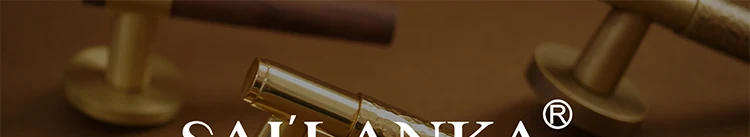 Description Picture 2 of itemSAILANKA Brass Furniture Door Handle Lock Set French Retro Bright Gold Handles Modern Furniture Bedroom Door Lock Hardware