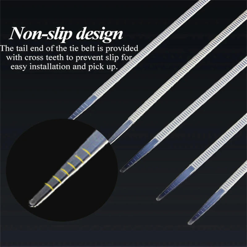 Description Picture 5 of item1000PCS Nylon Cable Ties White Cable Wire Ties Self Lock Zip Ties Nylon Cable Ties Self-locking Plastic Fasten Wire Zip Tie