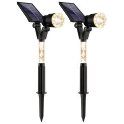 Solar Spot Lights Outdoor Waterproof,Solar Spot Lights Landscape Lighting For Outside,Solar Spotlights Wall Lights,2Pack