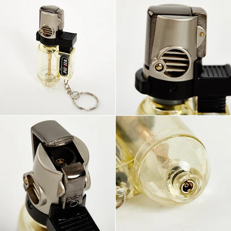 Description Picture 4 of item2024 Windproof Jet Flame Butane Gas Lighter Barbecue Flame Ignition Tool Portable Kitchen Outdoor Survival Cigarette Accessories