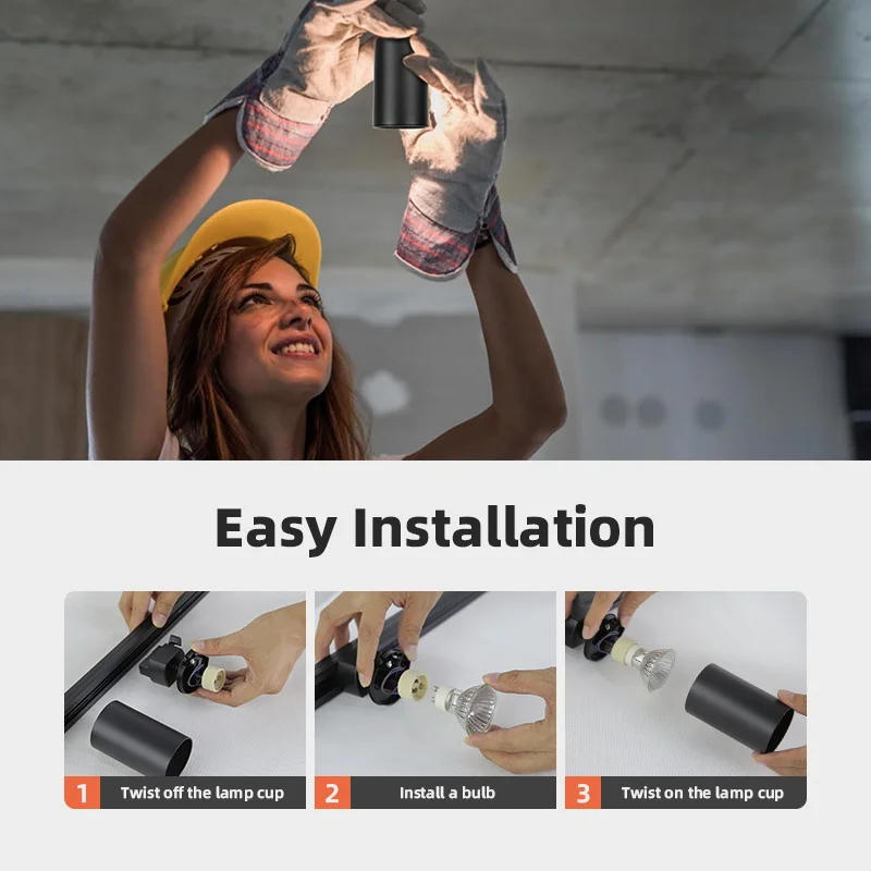 Description Picture 5 of itemGU10 LED Track Light Set Track Lighting 110V-220V For Clothing Store Shop Kitchen Bedroom Lamp Spotlight Ceiling Lamps Fixture