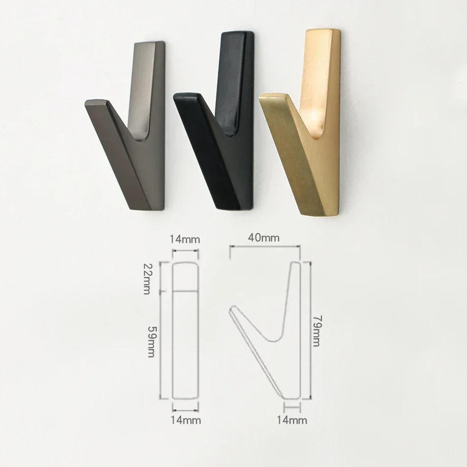 Description Picture 2 of itemMetal Matte Wall Hooks Bathroom Accessories Coat Hooks Towel Rack Holder Creative for Key Hat Bag Home Decorative Robe Hanger