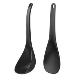 2pcs Hanging Plastic Rice Spoon Kitchen Ladle Non-Stick Saucepan Electric Rice Cooker Cooking Scoop With Holes Household Items
