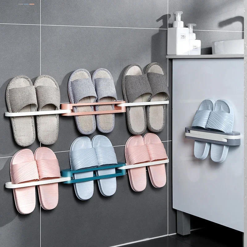 Description Picture 5 of itemMulti-Purpose Hooks No Punching Bathroom Organization Storage Shelf Strong Wall Mounted Clock Photo Hanging Home Accessories