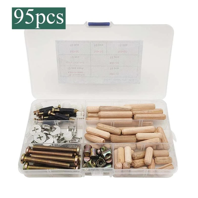 Description Picture 3 of item95pcs/Set Convenient Furniture Connector Assortment Essential Furniture Repair