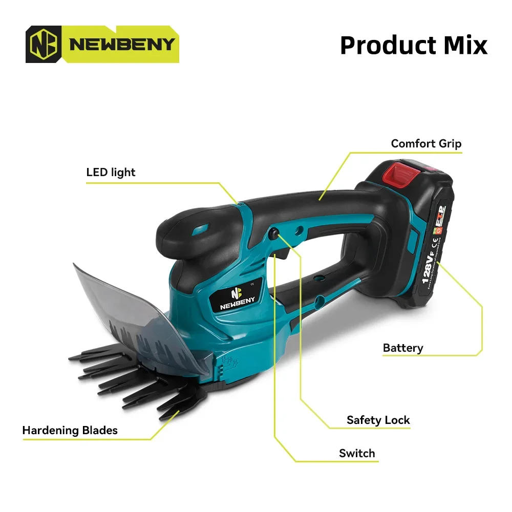 Description Picture 5 of item8000RPM Electric Hedge Trimmer 2IN1 Cordless Handheld Rechargeable Lawn Garden Bush Scissors Power Tools For Makita 18V Battery
