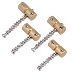 4pcs Brass Guitar Bridge Saddles Wear-resistant for Electric Guitar Bass Bridges Replacement Stringed Instruments