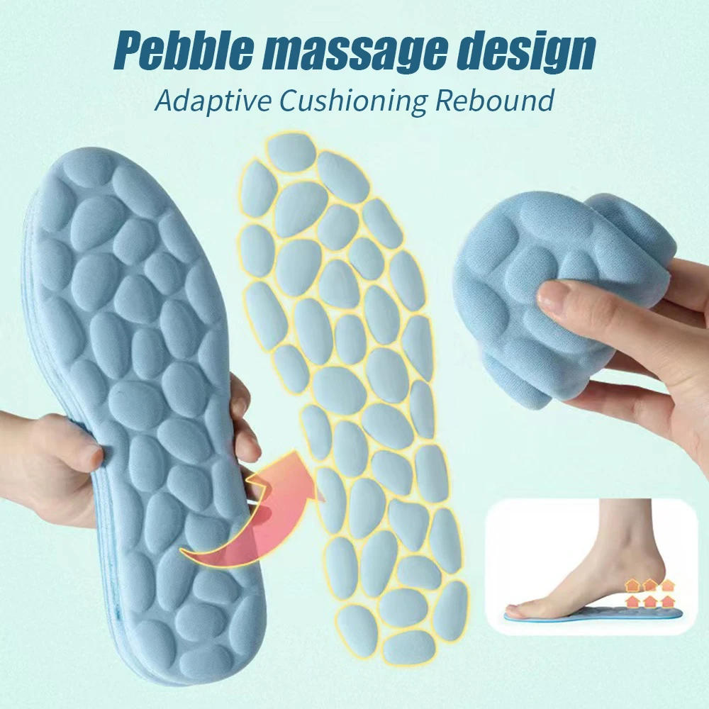 Description Picture 6 of itemPebble Massage Insoles Memory Foam Sports Insole for Men Women Breathable Deodorant Shoes Sole Cushion Feet Orthopedic Shoe Pads