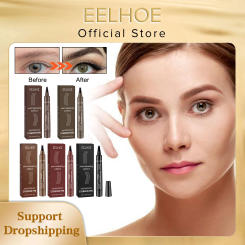 EELHOE 4 Point Eyebrow Pencil Waterproof Tattoo Sweatproof Long Lasting 5 Colors Liquid Microblading Eyebrow Pen Cosmetic MakeUp