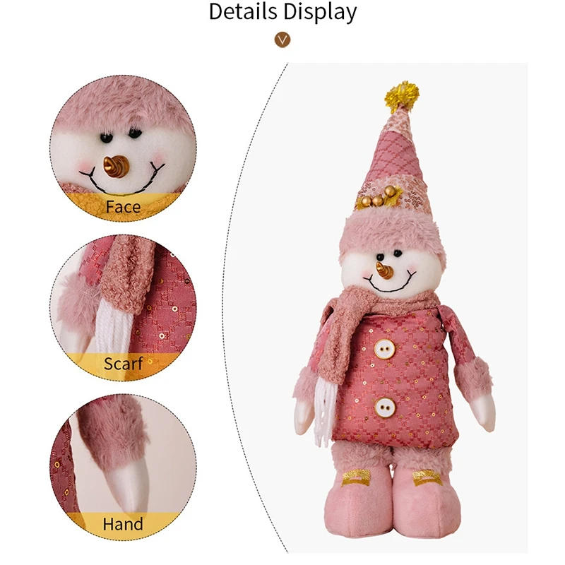 Description Picture 6 of itemChristmas Telescopic Doll Santa Claus 2025 Christmas Ornaments
Snowman Standing Long-Legged Stuffed Dolls Tabletop Decoration