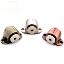1pcs Zinc Alloy Door Stop Casting Powerful Floor-mounted Magnetic Holder 54mm*35mm Satin Nickel Brushed Door Stopper