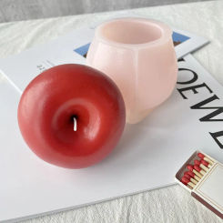 DIY Christmas apple silicone mold simulation apple-shaped scented candle plaster mousse cake baking mold