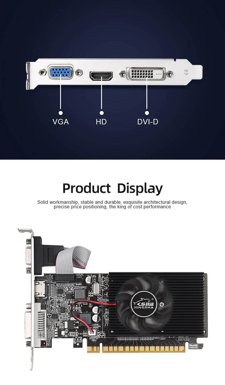 Description Picture 4 of itemGT210 1GB 64Bit GDDR3 Graphics Cards PCI-E Pcie 2.0 X16 VGA DVI Video Card For NVIDIA Geforce 1gb PC GPU GT 210 64 Bit