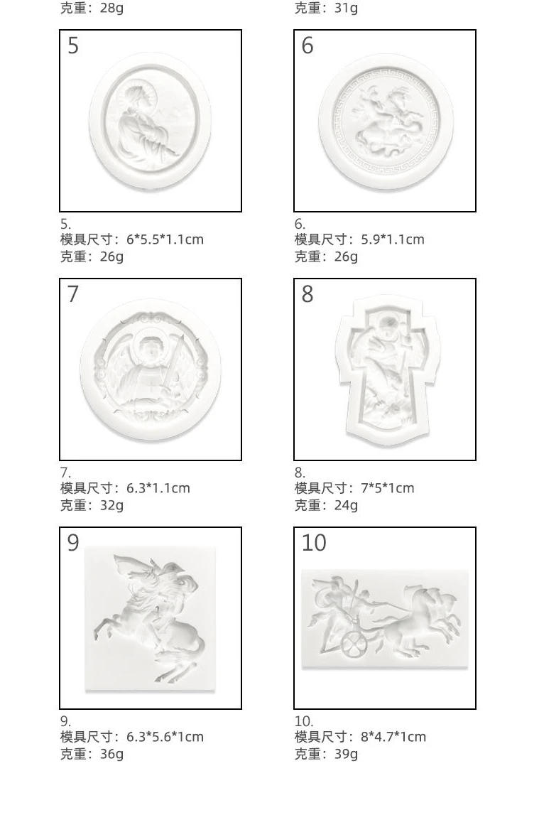 Description Picture 4 of itemMirosie Angel Relief Silicone Molds Greek Goddess Retro Cake Decoration Polymer Clay Gypsum Mold Plaster Resin Molds