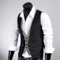 Fake Two-pieces Vests Men Single-breasted Sleeveless Vest Men Slims Sleeveless Waistcoat Men Slim Formal Vest chaleco hombre