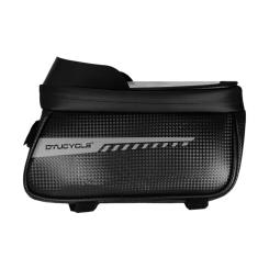 Bike Front Frame Bag Bike Storage Bag Waterproof Bicycle Top Tube Bag Touch-Screen Cycling Pouch for Phones Under 7 Inch