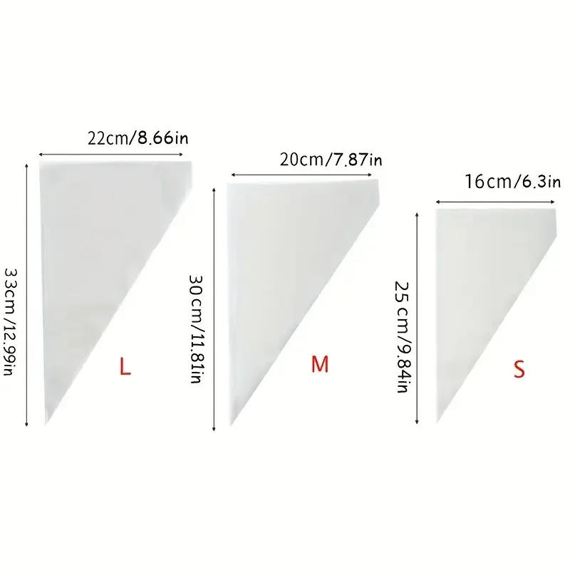 Description Picture 3 of item100PCS Disposable Pastry Bags, Extra Strong&Leak-Proof Piping Bags for Cake Decorating,Baking,Icing,and Craftsâ€“Durable&Food Safe