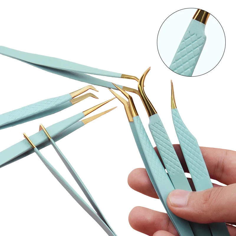 Description Picture 4 of item1pcs Eyelash Extension Tweezers Volume Isolation Precise Lash Lift Tweezers Stainless Steel Eyebrow Clip Makeup Tool Accessories