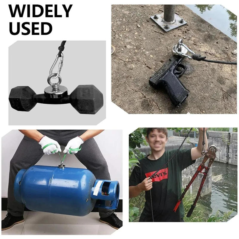 Description Picture 6 of itemSuper Strong Magnets Set Magnet With Countersunk Hole Eyebolt Magnetic Hooks Salvage Fishing Magnet Pot Strong Neodymium Magne