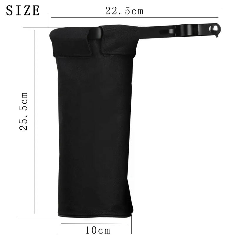 Description Picture 4 of itemDrumstick Tube Bag Black Cylindrical Drumstick Holder Oxford Cloth Metal Clip Sturdy Percussion Drum Instrument Accessories