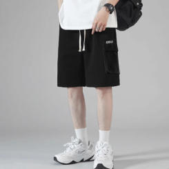 Big Pocket Cargo Shorts Men's summer thin style Hong Kong trend with a large size sports loose fashion pants