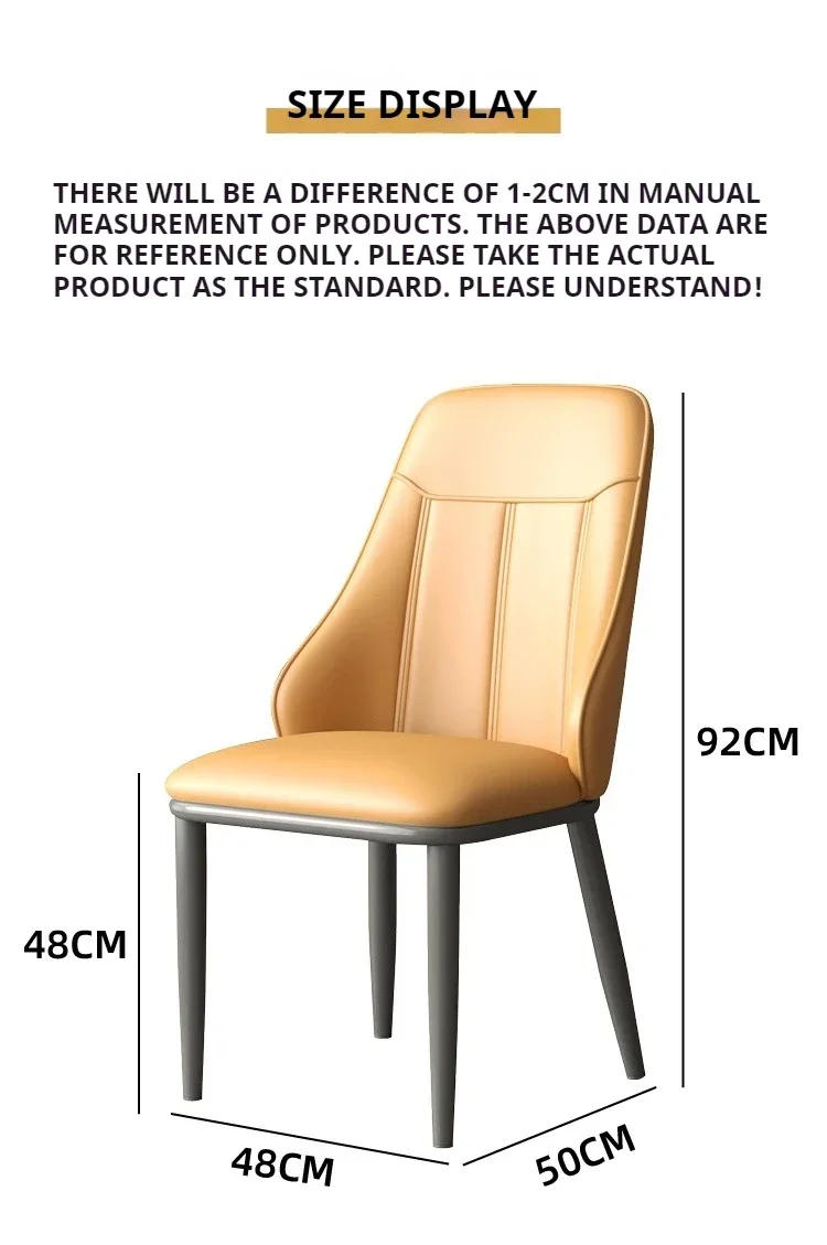 Description Picture 2 of itemDining Chairs Bedroom Chair Soft Luxury Dining Balcony Furniture Kitchen Mid Century Individual Dining Chairs Set
