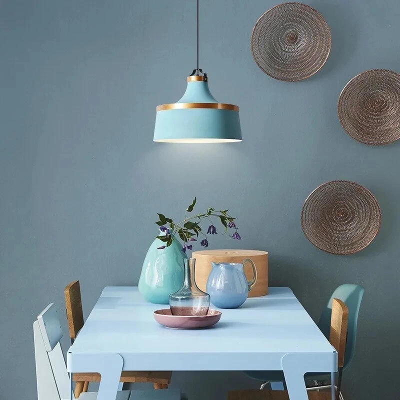 Description Picture 5 of itemNordic Pendant Lamp Iron Pendant Light E27 LED Chandelier Nordic Colorful Dinning Table Decor Kitchen Droplight