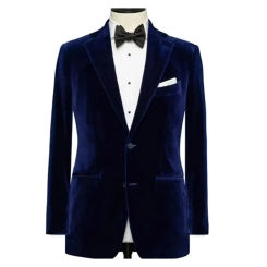 Business Gentleman Navy Blue Smokin Blazer One Piece Single Breasted Peak Lapel Formal Causal Smart Prom Party Slim Fit Coat