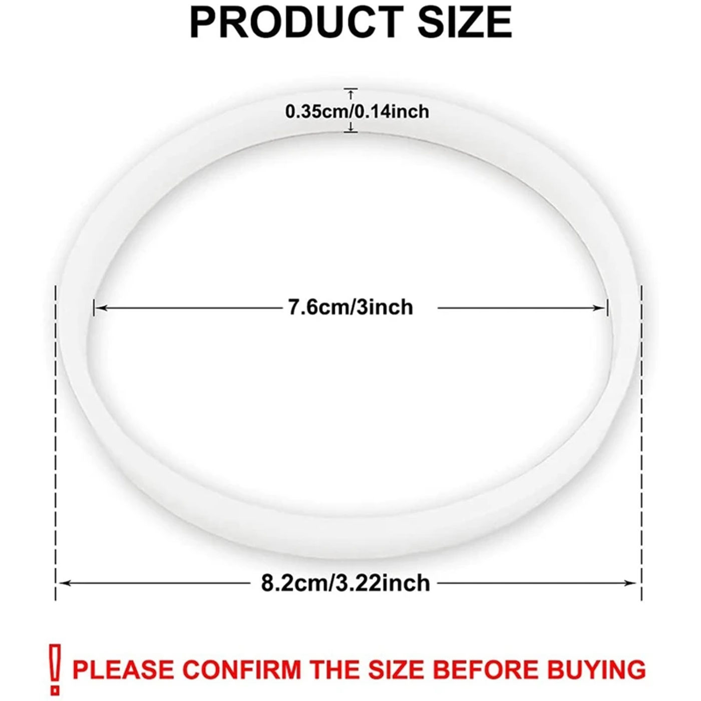 Description Picture 5 of item6 Pack Rubber Gaskets Replacement Seal White O-Ring For Ninja Juicer Blender Cups Replacement Parts Seals BL770
