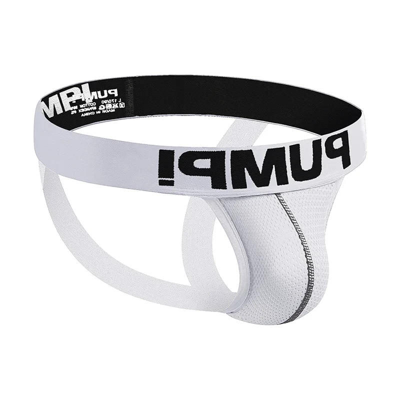 Description Picture 5 of item12 Style 00OR/H488 Men Underwear Men Jockstrap Mesh Underwear G-Strings Thongs pouch bikini buttocks Hollow Thong Men Underwear