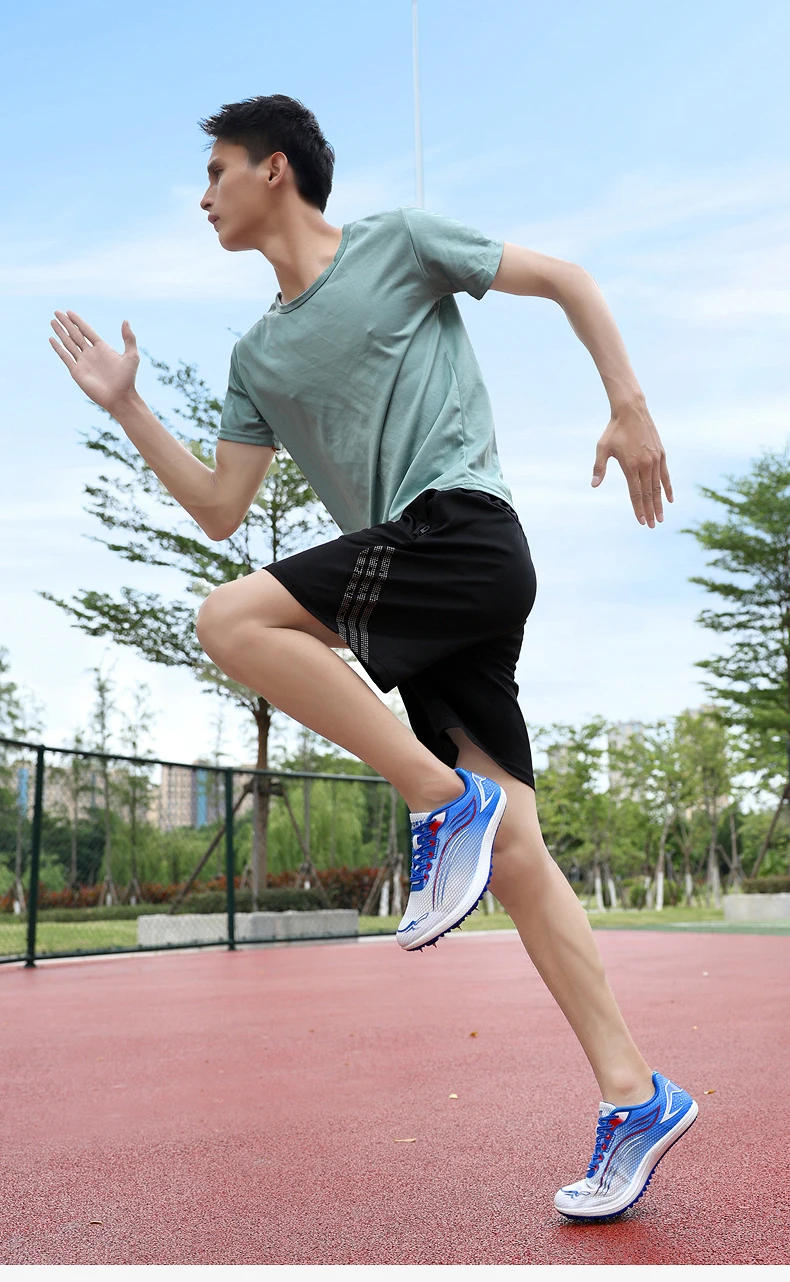 Description Picture 4 of itemHigh Quality Men Women Track and Field Shoes Youth Anti Slip Sneakers Outdoor Professional Jumping Runn Shoes Student Trainers