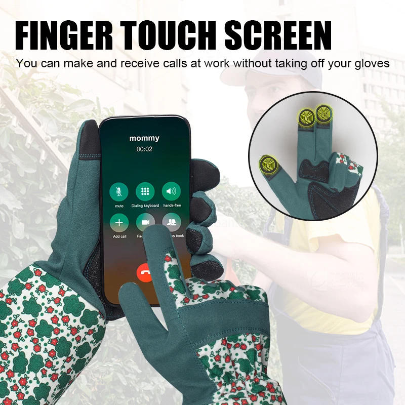 Description Picture 6 of itemLong Gardening Gloves for Women Thorn Proof Gloves Men's Rose Pruning Garden Gloves with Touch Screen Breathable Work Gloves