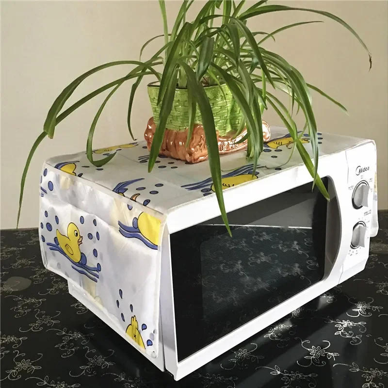 Description Picture 6 of itemMicrowave Oven Dust Cover Dustproof Satin Storage Bag Dust Cloth Household Printed Cover Modern Top Cover Cloth