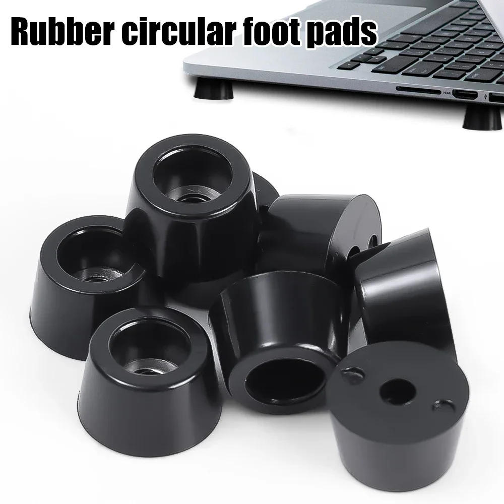 Description Picture 4 of item4/24Pcs Rubber Pads Floor Protectors Table Chair Furniture Leg Cover Speaker Cabinet Bottom Black Tips Absorber Non-slip Gasket